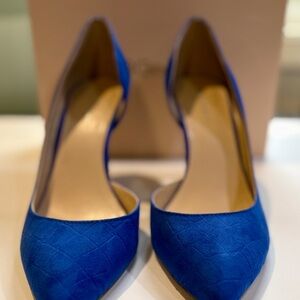 BCBGeneration Royal Blue Pointed-Toe D'Orsay Pumps. Stiletto Size 8